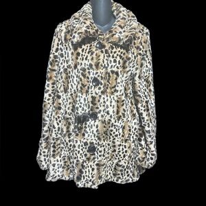 vintage Leopard Print Faux Fur Coat medium gallery